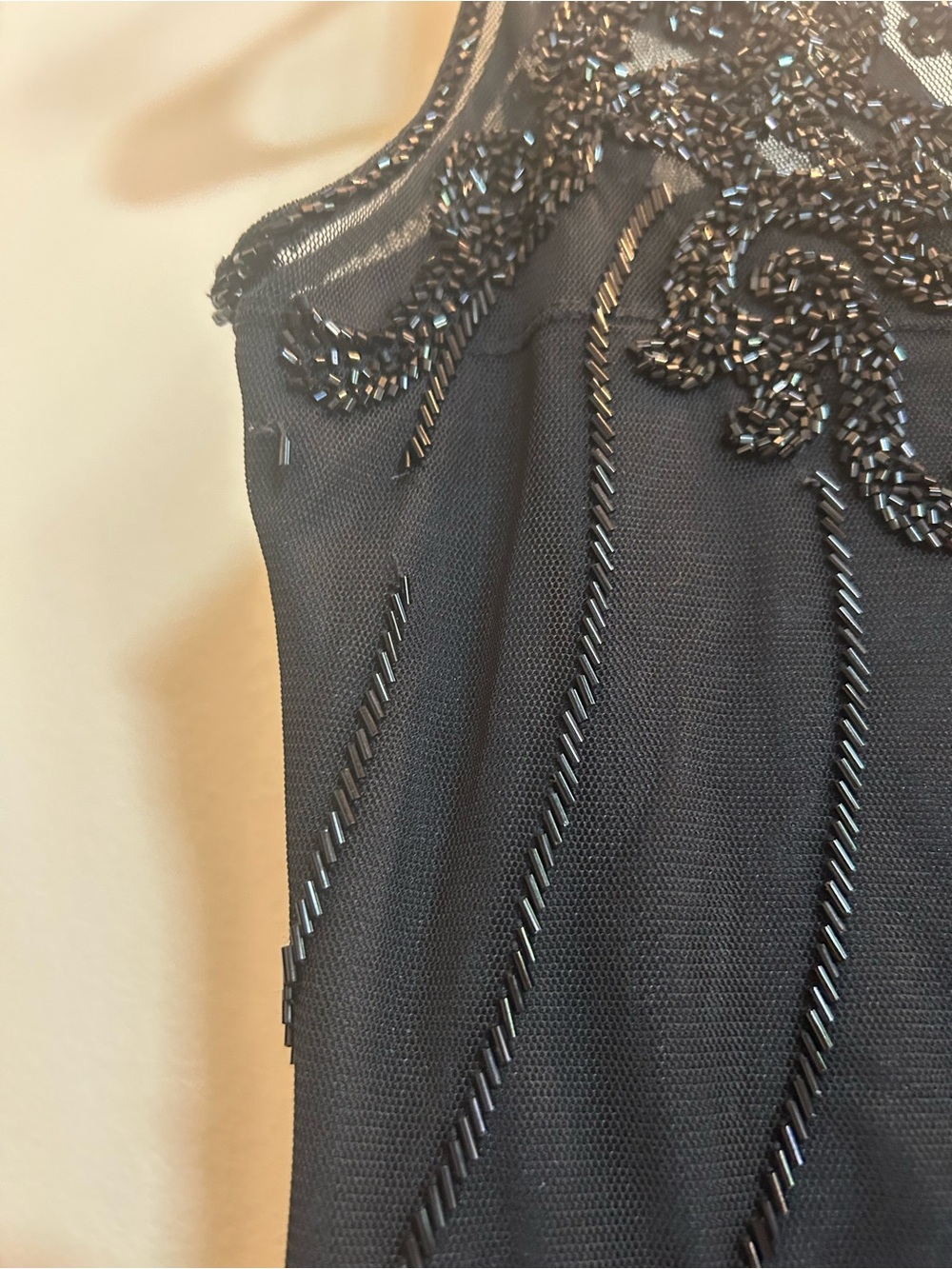 Cache Black Beaded One-Shoulder Top - Picture 7 of 9
